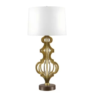 Lampa stołowa Octavia - kolor beżowy, biały, złoty - GN/OCTAVIA/TL GD