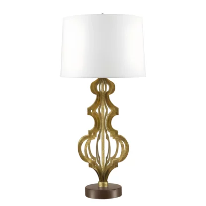 Lampa stołowa Octavia - kolor beżowy, biały, złoty - GN/OCTAVIA/TL GD