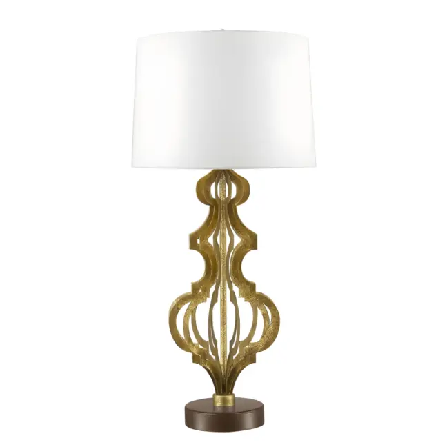 Lampa stołowa Octavia - kolor beżowy, biały, złoty - GN/OCTAVIA/TL GD