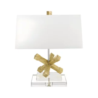 Lampa stołowa Jack - kolor beżowy, złoty - GN/JACKSONSQR/TL
