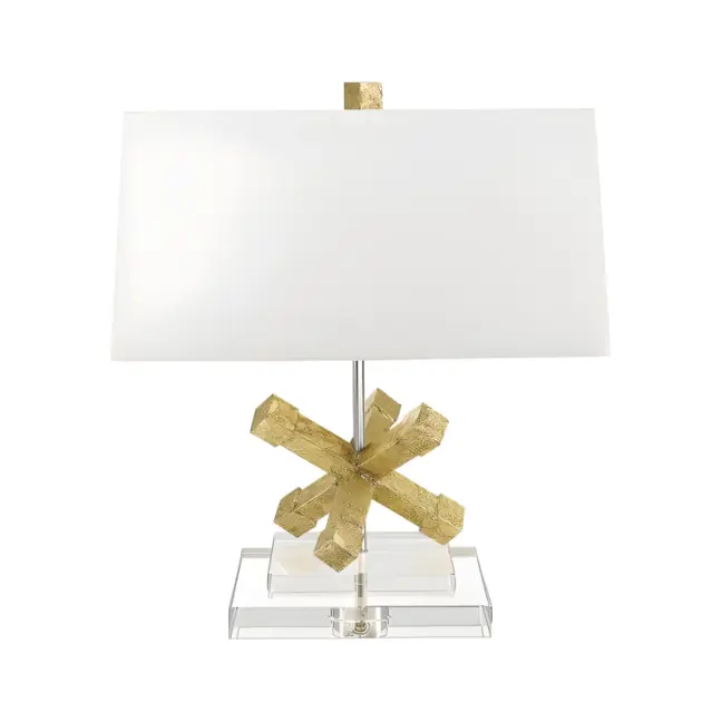 Lampa stołowa Jack - kolor beżowy, złoty - GN/JACKSONSQR/TL