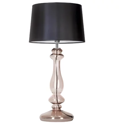 Lampa stołowa Versailles  - kolor miedź, transparentny, Czarny - L204461247