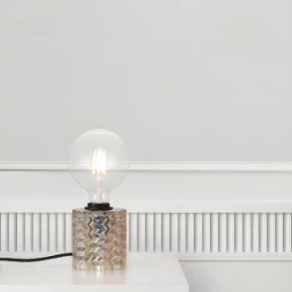 Lampa stołowa Hollywood - kolor beżowy, transparentny - 46645027