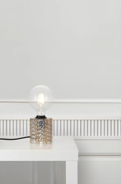 Lampa stołowa Hollywood  - kolor beżowy, transparentny - 46645027