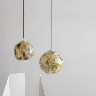 Lampa wisząca Cętki - kolor żółty, Niebieski, Zielony - LGH0571