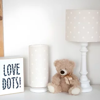 Lampa stołowa Lovely Dots - kolor beżowy - LOVELY DOTS BEIGE TB
