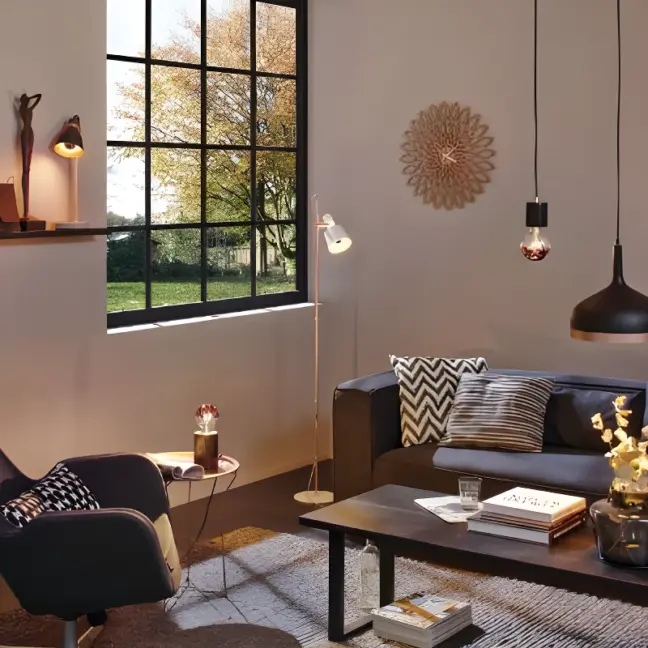 Mała lampa stołowa Nordin - marmur