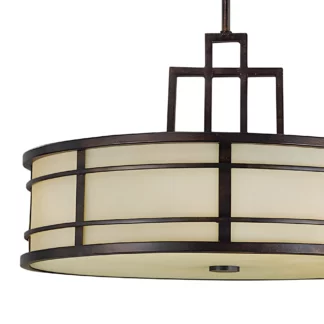 Lampa wisząca Fusion - kolor beżowy, brązowy - FE/FUSION/P/L