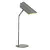 Futurystyczna lampa biurkowa Quinto - szara, metalowa