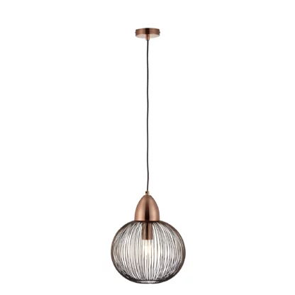 Metalowa lampa Nicola - Endon Lighting - ażurowa - miedź