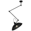 Czarna lampa sufitowa Melos - industrialna regulowana