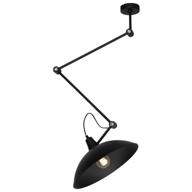 Czarna lampa sufitowa Melos - industrialna regulowana
