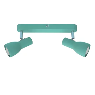 Miętowa lampa sufitowa Picardo - 2 klosze