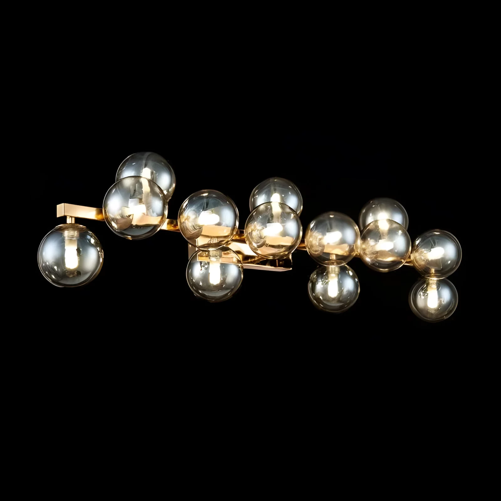 Kinkiet Dallas - kolor beżowy, transparentny, złoty - MOD547WL-13G