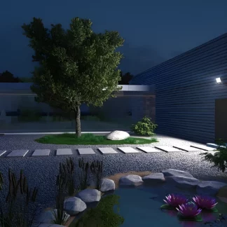 Naświetlacz XLED One Sensor przed garaż