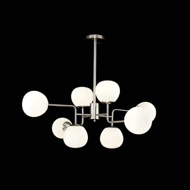 Żyrandol Erich  - kolor biały, srebrny - MOD221-PL-08-N