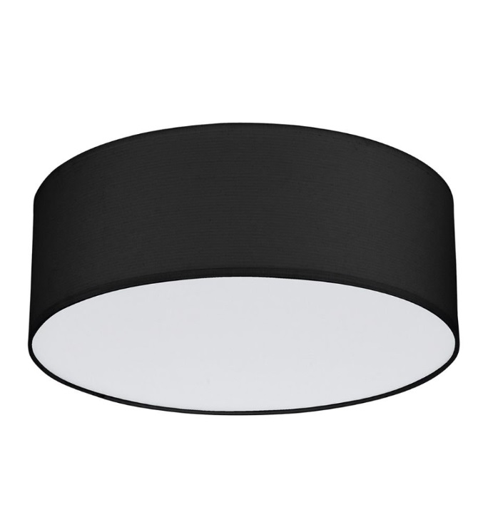 Nowoczesna lampa sufitowa Rondo 45 w kolorze czarnym – kształt okrągły