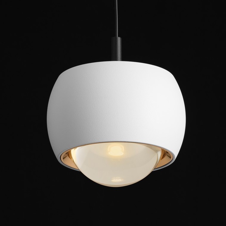 Nowoczesna lampa wisząca Softlin LED z białym kloszem z akrylu