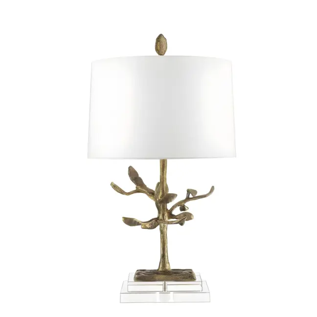 Lampa stołowa Audubon - kolor beżowy, biały, złoty - GN/AUDUBONPK TL