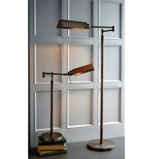 Lampa biurowa Clarendon - industrialna lampa stołowa - 72978