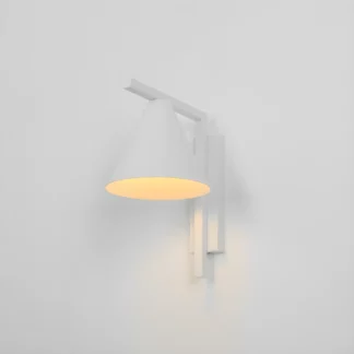 Kinkiet ścienny w stylu vintage Form – kolor biały, kształt stożkowy