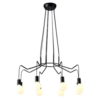 Czarna lampa wisząca Brasso - do salonu