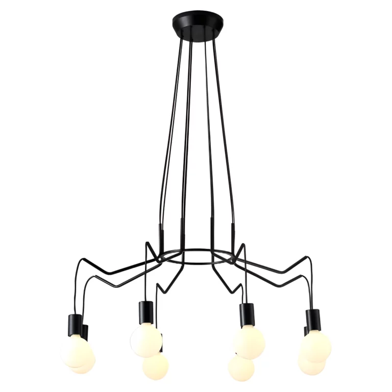 Czarna lampa wisząca Brasso - do salonu