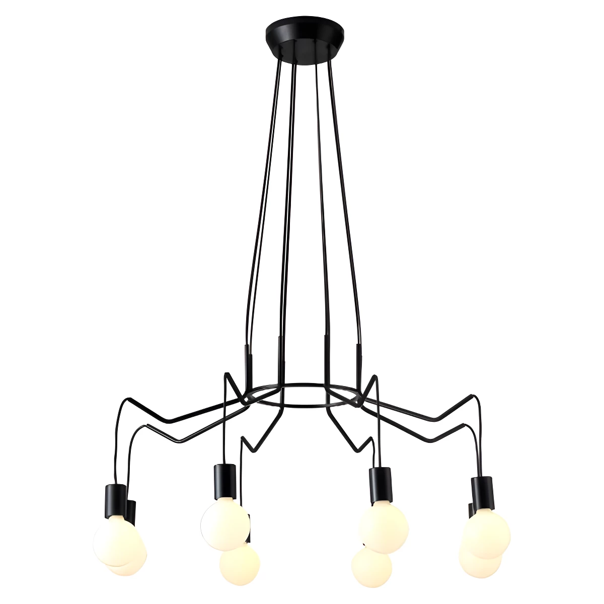 Czarna lampa wisząca Brasso - do salonu