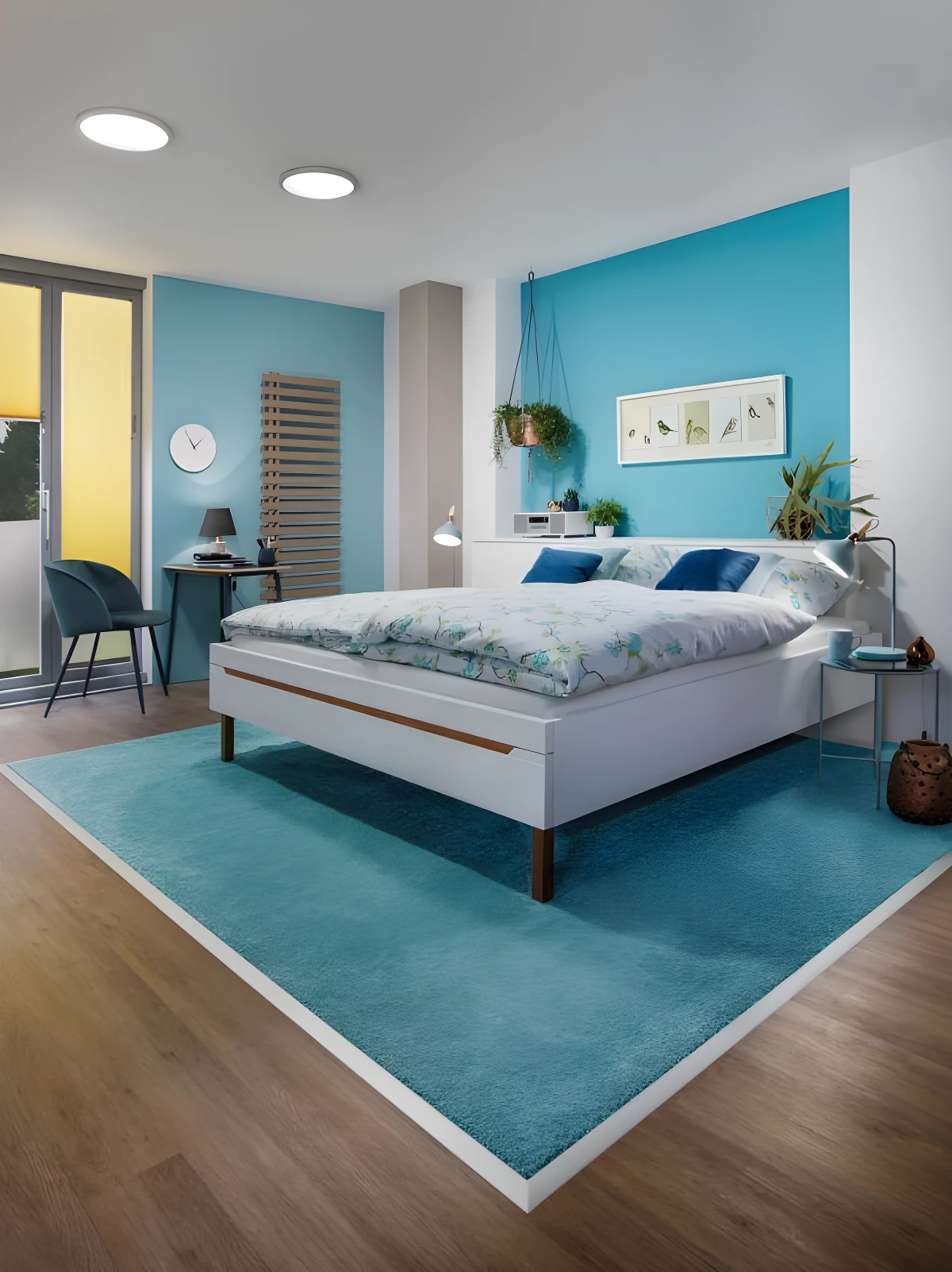 Plafon LED Atria 24W Ø30 cm różowe złoto – nowoczesny, płaski sufitowy