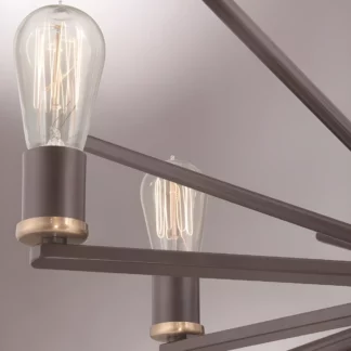 Nowoczesny żyrandol do salonu - Sputnik - pręty i druty