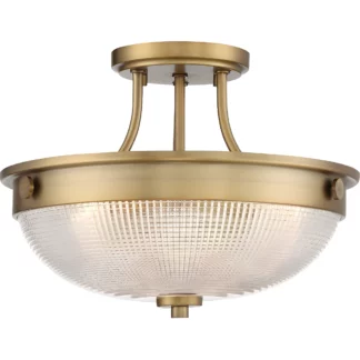 Lampa sufitowa Mantle - kolor mosiądz, transparentny - QZ/MANTLE/SF WS