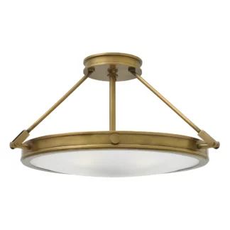 Lampa sufitowa Collier  - kolor biały, mosiądz, złoty - HK/COLLIER/SF/M