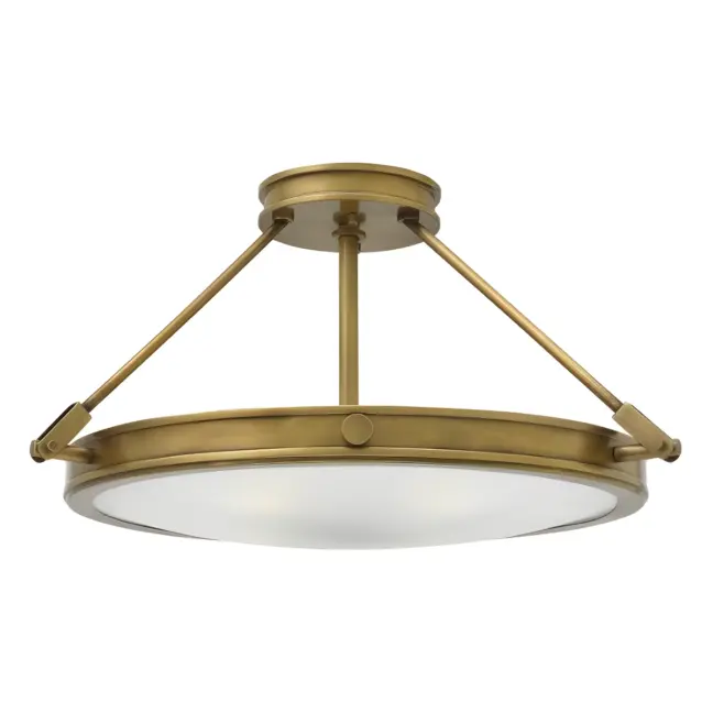 Lampa sufitowa Collier - kolor biały, mosiądz, złoty - HK/COLLIER/SF/M