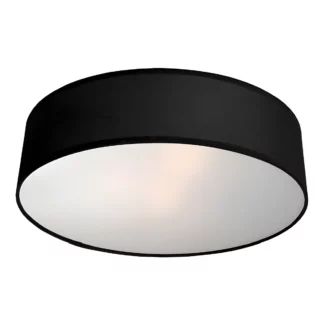 Okrągły czarny plafon do sypialni Alto