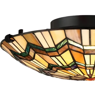 Plafon Alcott - kolor brązowy, pomarańczowy - QZ/ALCOTT/F