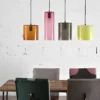 Lampa wisząca Neo - kolor różowy, transparentny - LGH0402