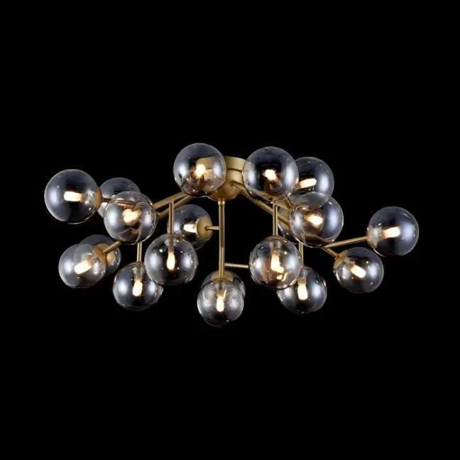 Lampa sufitowa Dallas  - kolor beżowy, złoty - MOD545PL-20G