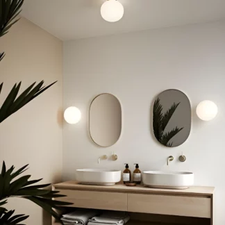 Plafon Alton ze szklanym kloszem do łazienki