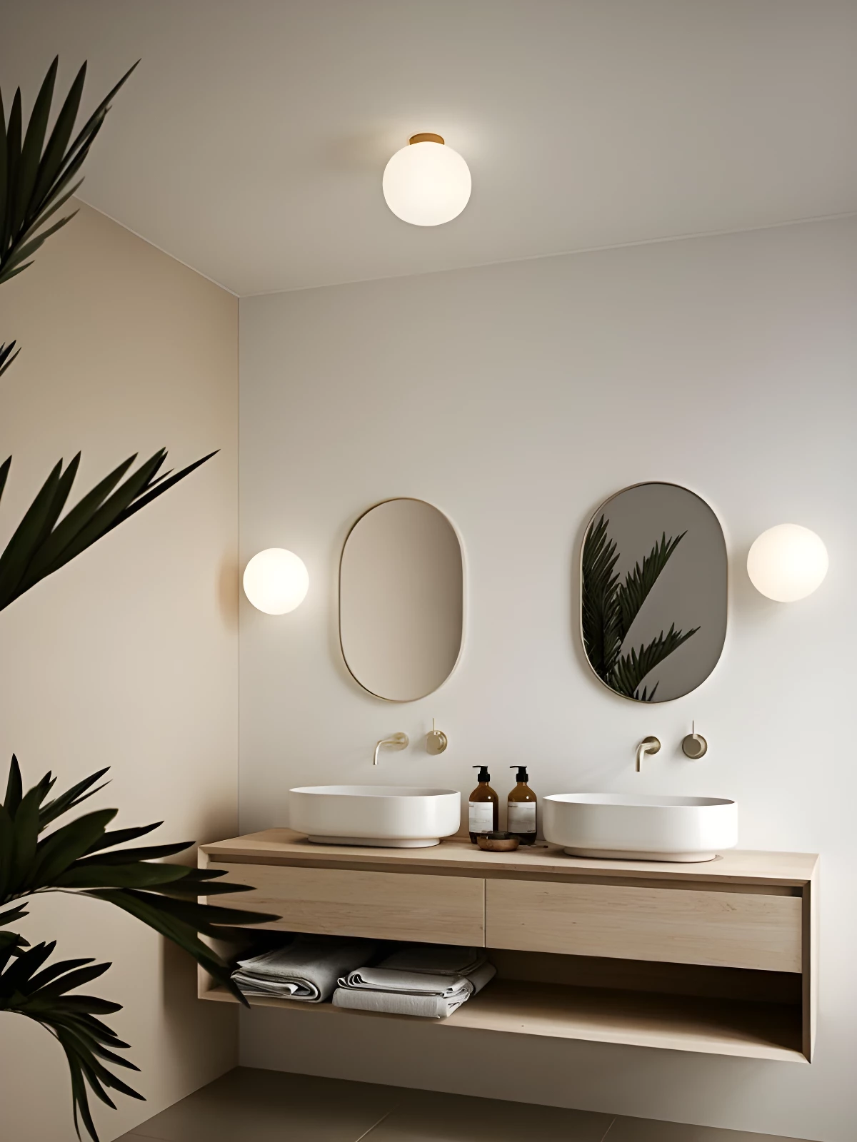 Plafon Alton ze szklanym kloszem do łazienki