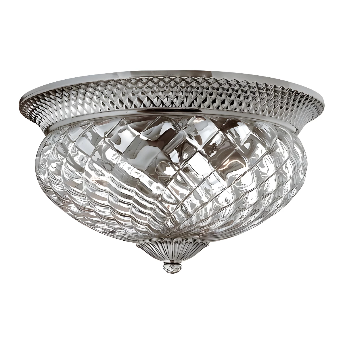 Lampa sufitowa Plantation - kolor srebrny, transparentny - HK/PLANT/F/L PL