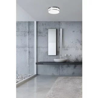 Plafon Malakka - kolor biały, srebrny - 9501