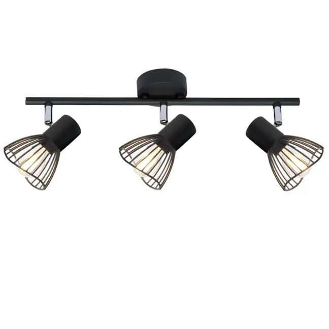 Czarna lampa sufitowa Fly do przedpokoju