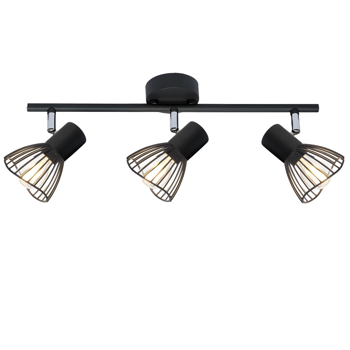 Czarna lampa sufitowa Fly do przedpokoju