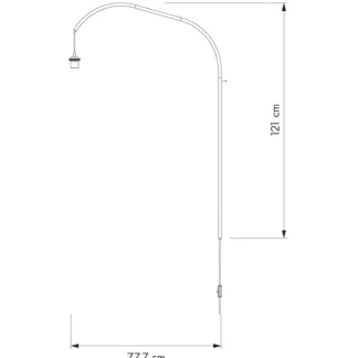 Podstawa ścienna Willow - pojedyncze ramie - biała