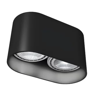 Podwójne duże oczko - Oval - czarny spot na korytarz