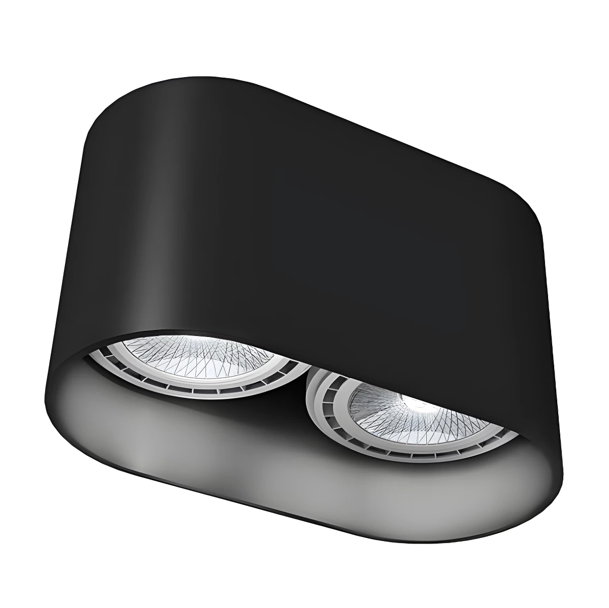 Podwójne duże oczko - Oval - czarny spot na korytarz