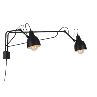 Podwójny kinkiet Soho - czarny - 1002D1