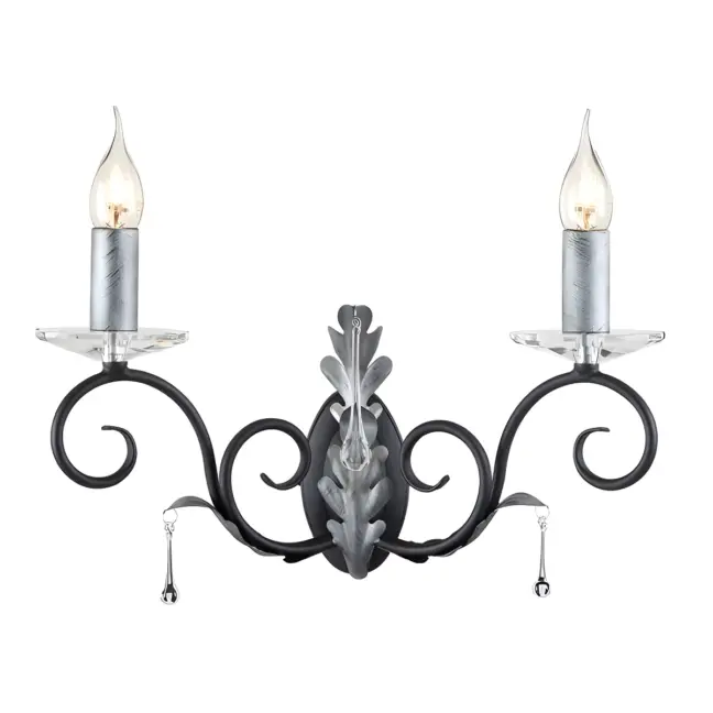 Kinkiet Amarilli - kolor srebrny, Czarny - AML2 BLK/SILVER