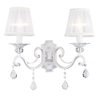 Kinkiet Grace - kolor biały, złoty - ARM247-02-G