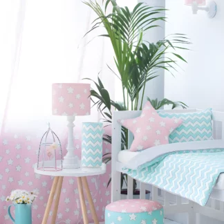 Lampa stołowa Star - kolor różowy - STARS PINK TB